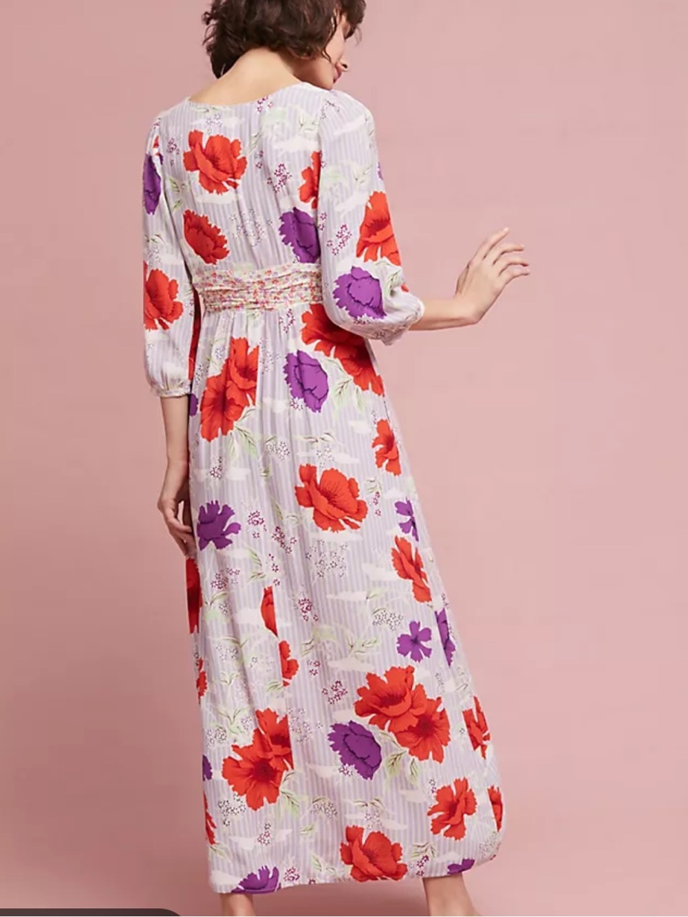 Maeve Belted Floral Midi Kimono Dress 8 - Picture 3 of 11
